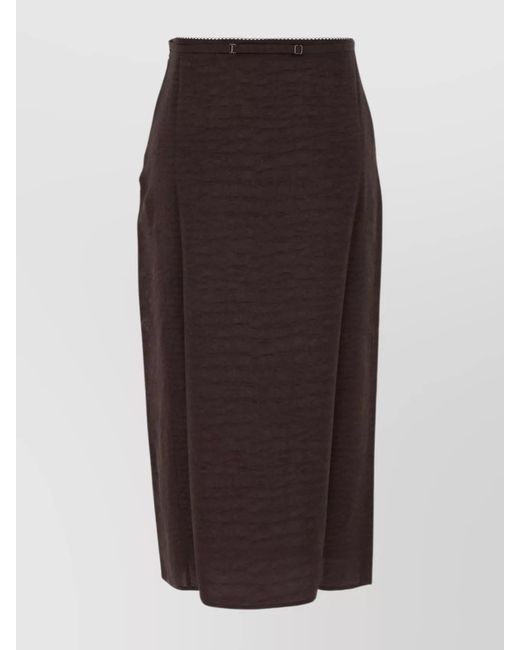 Jacquemus Brown Straight Skirt