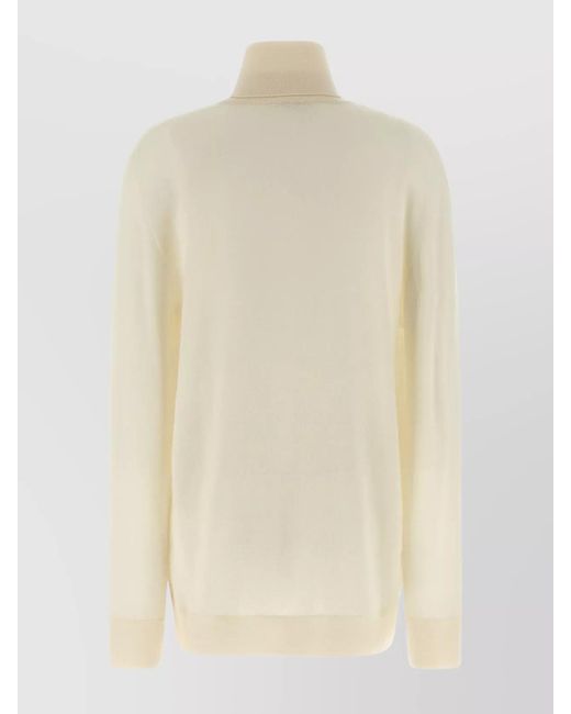 The Row Natural Cashmere Turtleneck Sweater