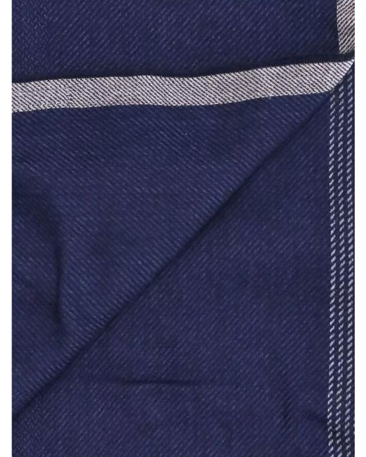 Brunello Cucinelli Blue Cashmere Scarf for men