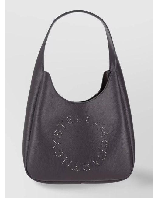 Stella McCartney Gray Hobo Bags Logo Shoulder Strap Structured Shape