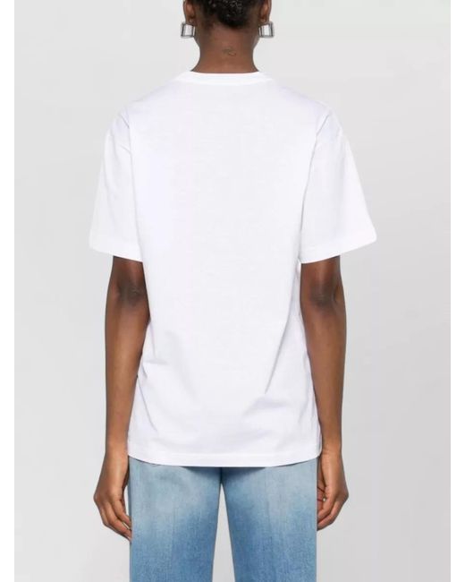 Gucci White Logo-Print Cotton T-Shirt