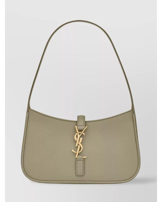 Saint Laurent Green Le 5 À 7 Mini Leather Shoulder Bag