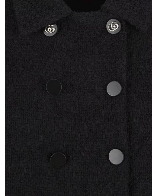 Gucci Black Wool Bouclé Double-Breasted Jacket