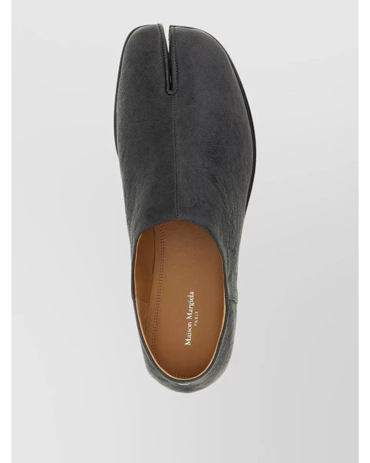 Maison Margiela Gray Leather Tabi Babouche Loafers for men