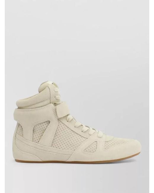 Isabel Marant Natural Suede High-Top Sneakers