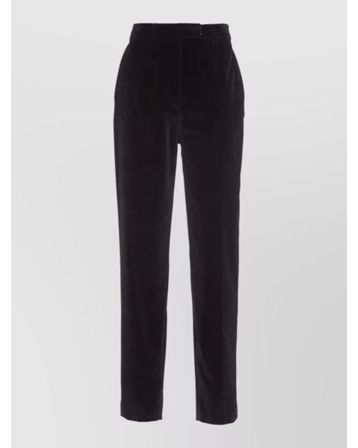 Prada Black Cotton Tailored Trousers