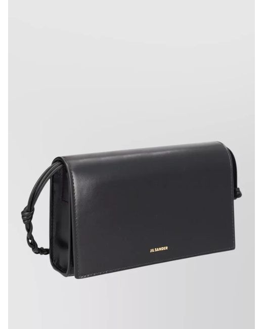 Jil Sander Black Leather Purse