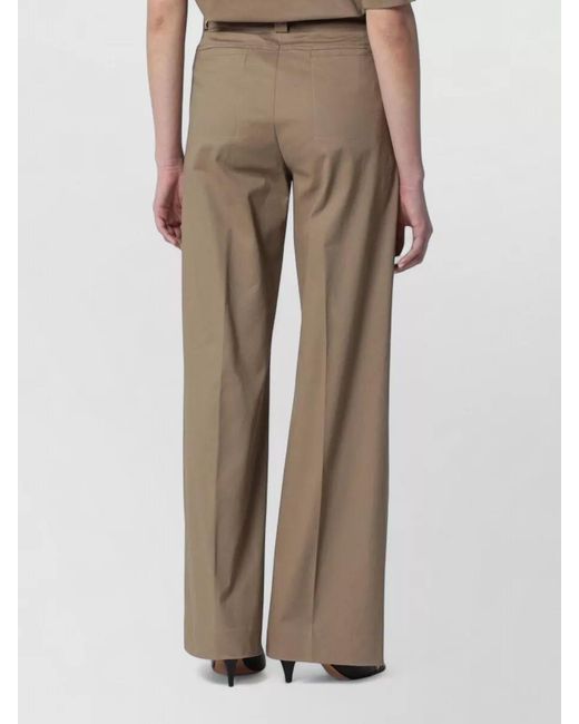 Thelatest Natural High Waist Wide Leg Pants Belt Loops