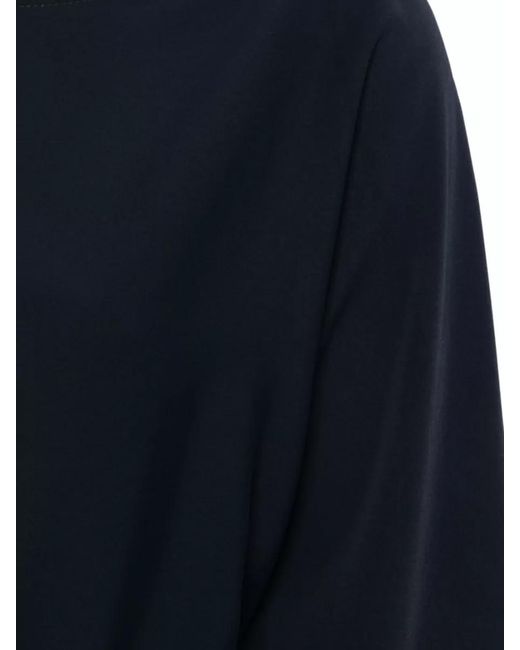 P.A.R.O.S.H. Blue Mini Dress Belted Waist Long Sleeves