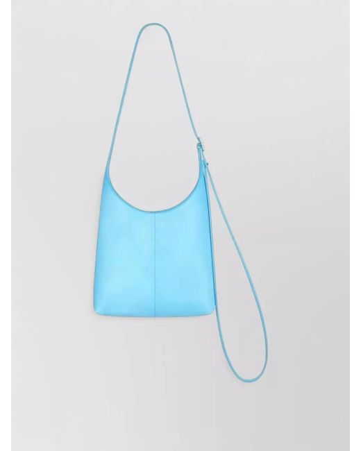 Courreges Blue Melt Small Leather Tote Shoulder Bag