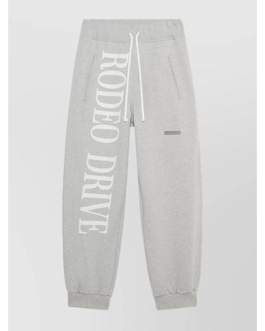 1989 STUDIO White Melange Track Pants for men