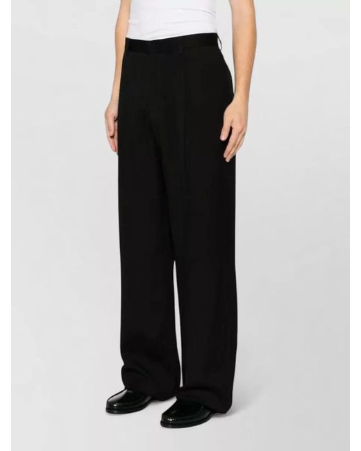Lardini Black Attitude Wide Leg Tailored Trousers for men
