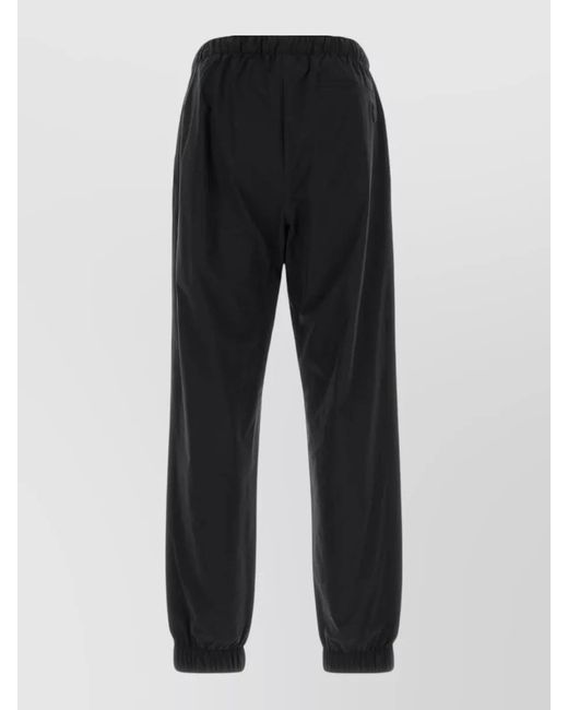 Moncler Black Canvas Track Pants for men