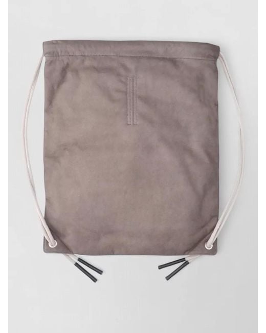 Rick Owens Gray Soft Texture Lightweight Backpack Adjustable Straps