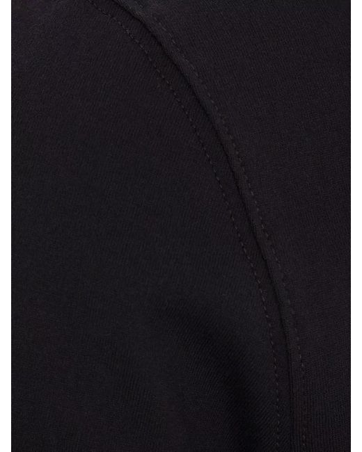 Brunello Cucinelli Black Cotton T Shirt Ribbed Neck Short Sleeves for men