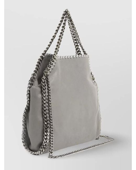 Stella McCartney Gray Falabella Mini Recycled Polyester Tote Bag