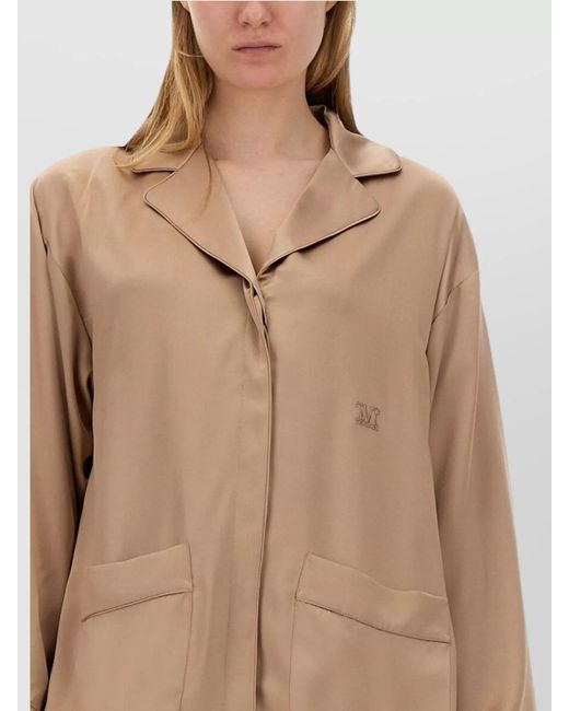 Max Mara Natural Logo-Embroidered Shirt