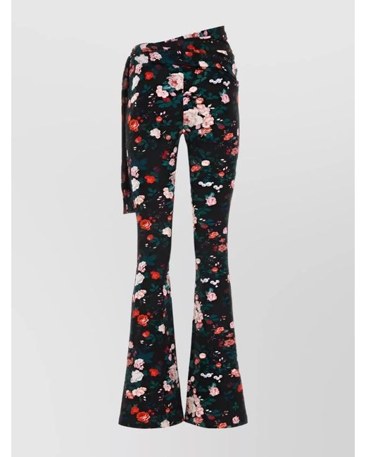 Rabanne Black Slim-Fit High-Rise Trousers