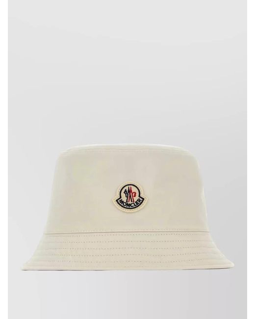 Moncler Natural Bucket Hat Structured Shape Stitched Brim