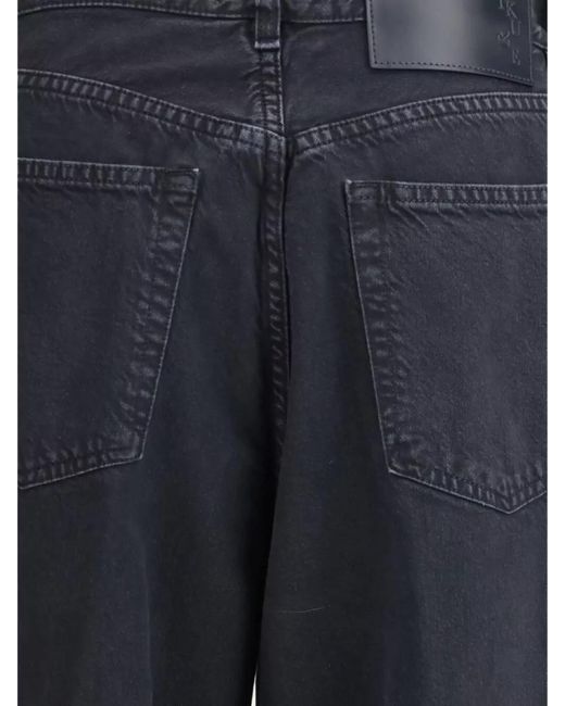 Haikure Blue Bethany Wide Leg Denim Trousers Panel Design
