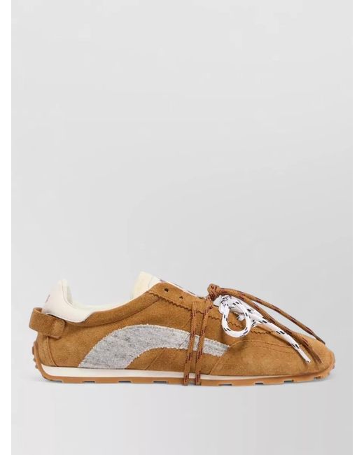 DSquared² Brown Suede Sneakers Maple Leaf Detail Rubber Sole for men