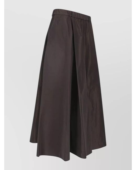 Aspesi Brown Midi Pleated Skirt