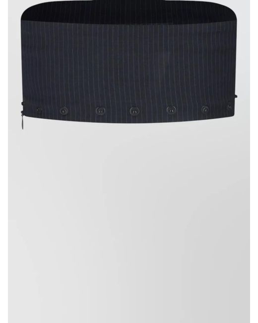 Paloma Wool Blue Long Sleeves Shirt Button Detailing Pinstripe