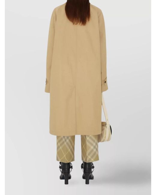Burberry Natural Checked Wool Wide-Leg Trousers