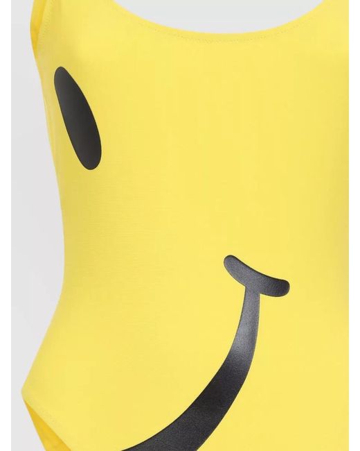 Moschino Yellow Printed One-Piece Swimsuit