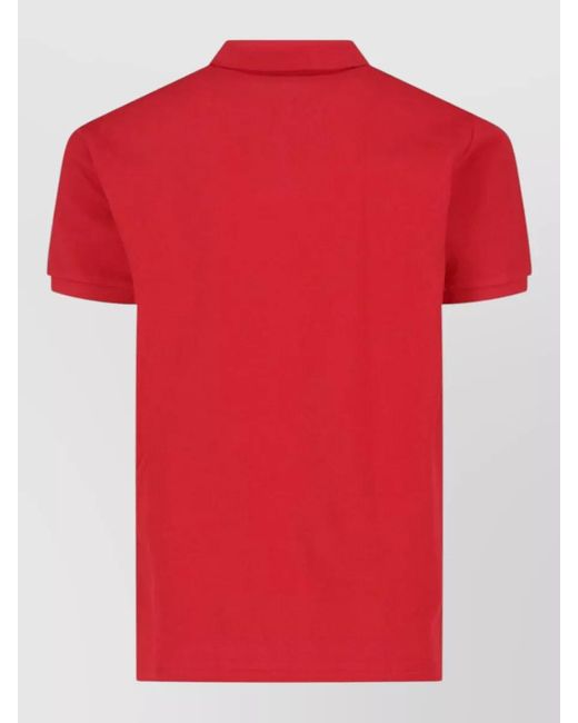 Polo Ralph Lauren Red Short Sleeve T Shirt Polo Collar for men