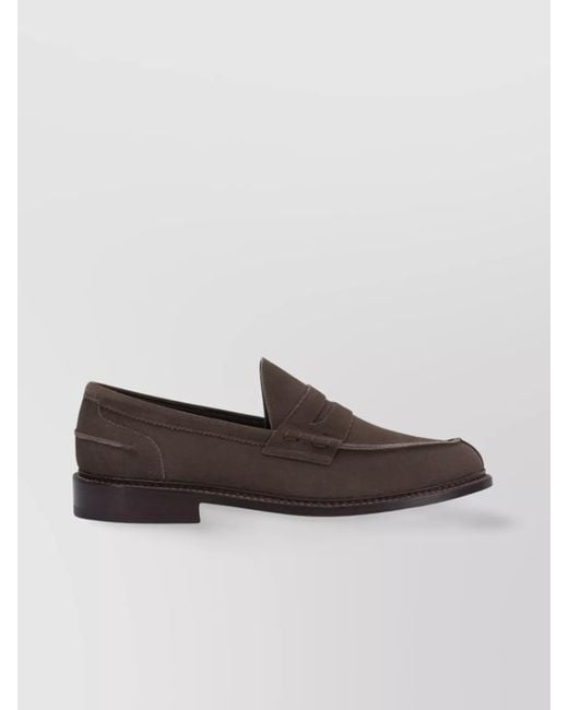 Tricker's Black Leather Loafers for men