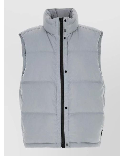 Stone Island Gray Down Puffer Jacket for men