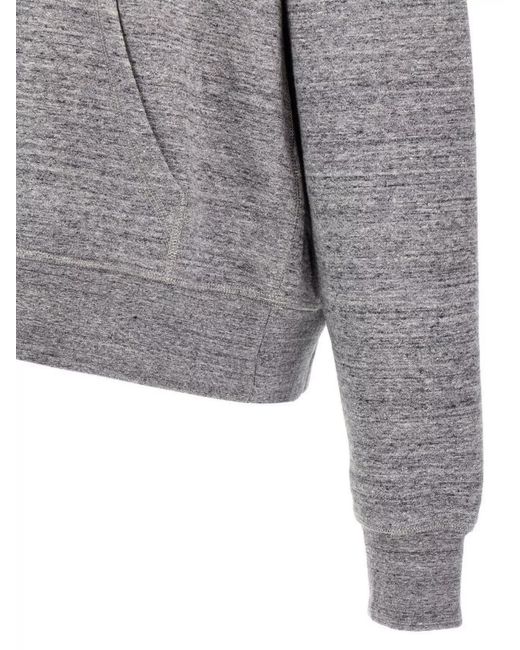 DSquared² Gray Cotton Hoodie for men
