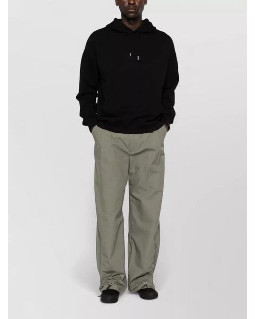 Canada Goose Black Rove Hooded Jacket Drawstring Hood Kangaroo Pocket for men