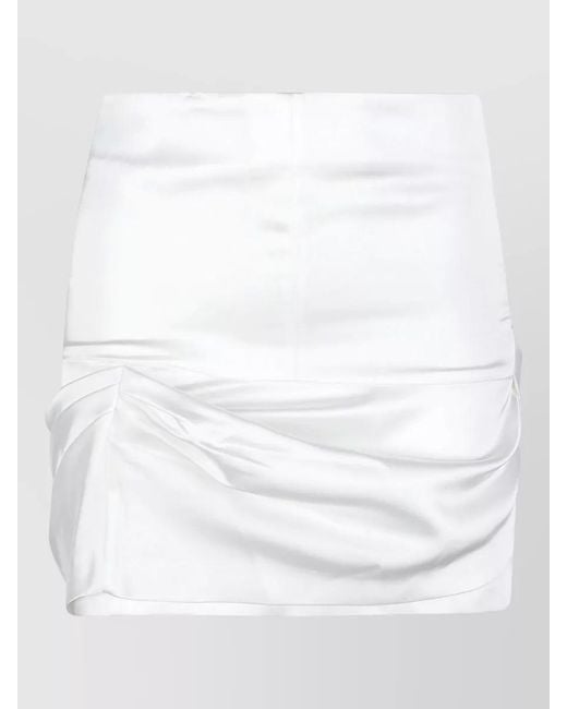 IRO White Trixi High Waisted Satin Draped Skirt