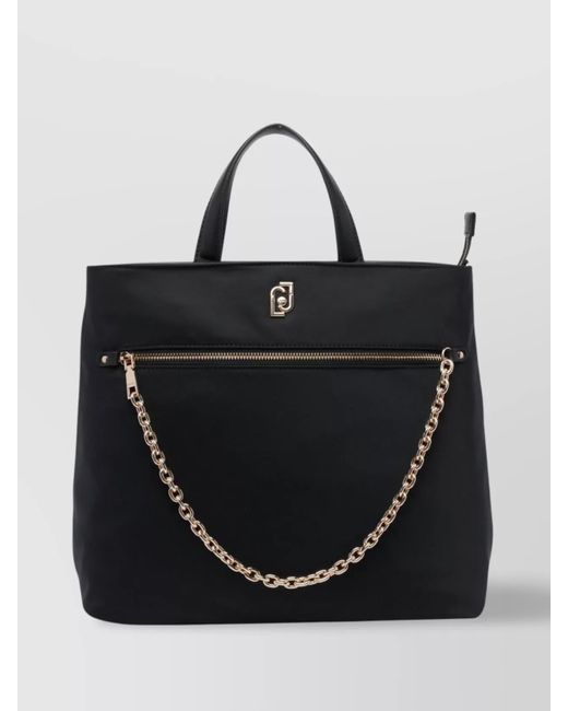 Liu Jo Black Chain Strap Cross-Body Bag With Top Handles