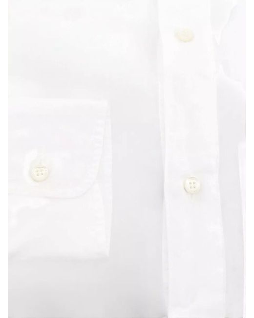 Aspesi White Cotton Shirt Regular Fit Long Sleeves for men