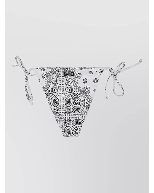 Mc2 Saint Barth Multicolor Bandana Motif High Waist Tie Bikini Briefs
