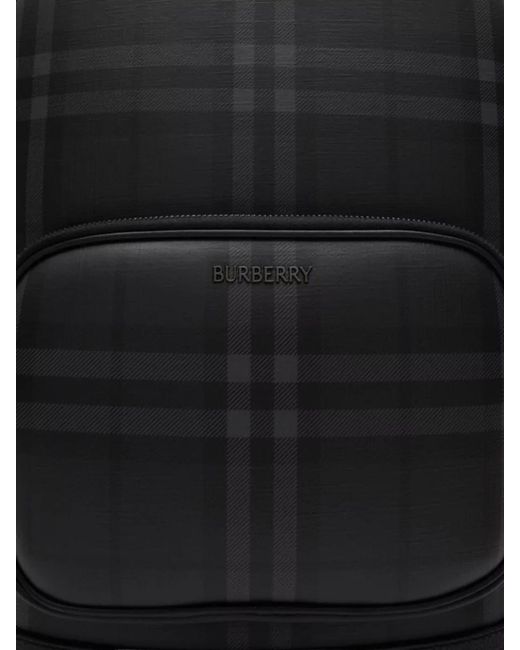 Burberry Black Check Backpack for men