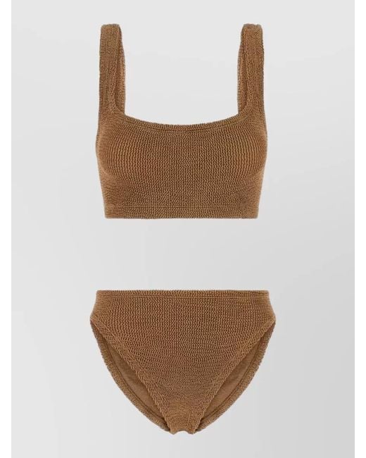 Hunza G Brown Stretch Coverage Xandra Bikini
