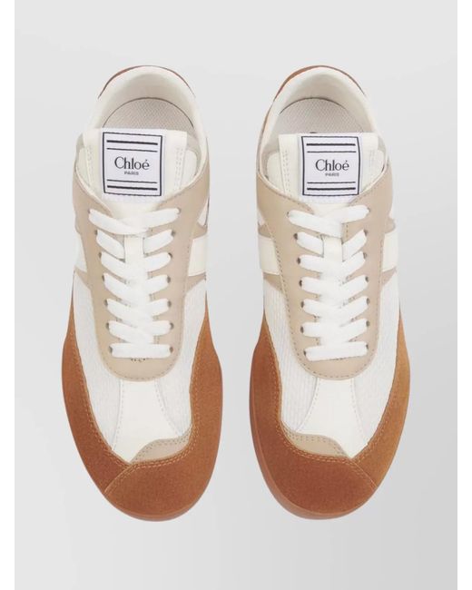 Chloé White Leather Low-Top Sneakers