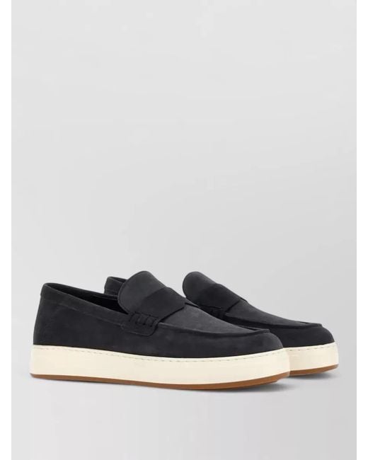 Hogan Blue Leather Loafers for men