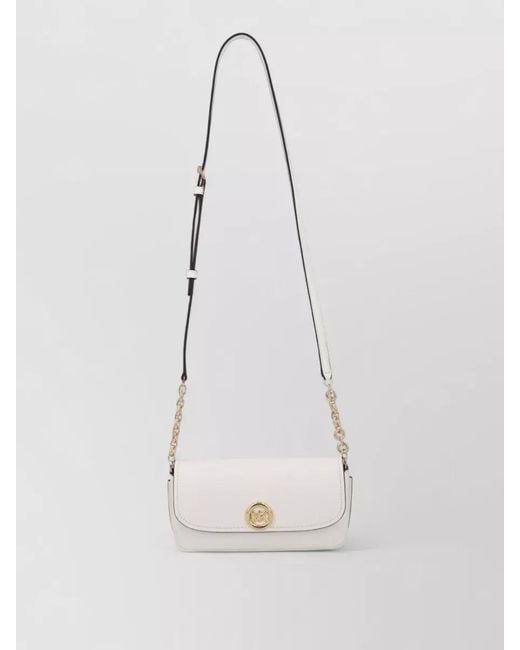 Michael Kors White Leather Crossbody Bag