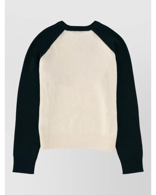 Sporty & Rich Black Cashmere Wool Logo Sweatshirt