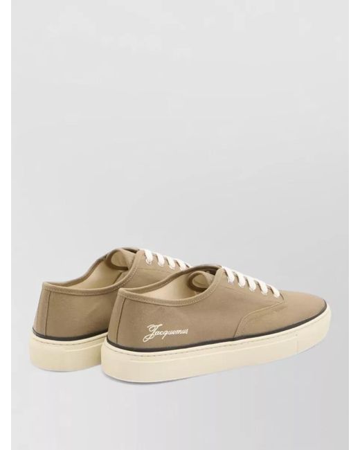 Jacquemus Natural Cotton Low-Top Sneakers for men