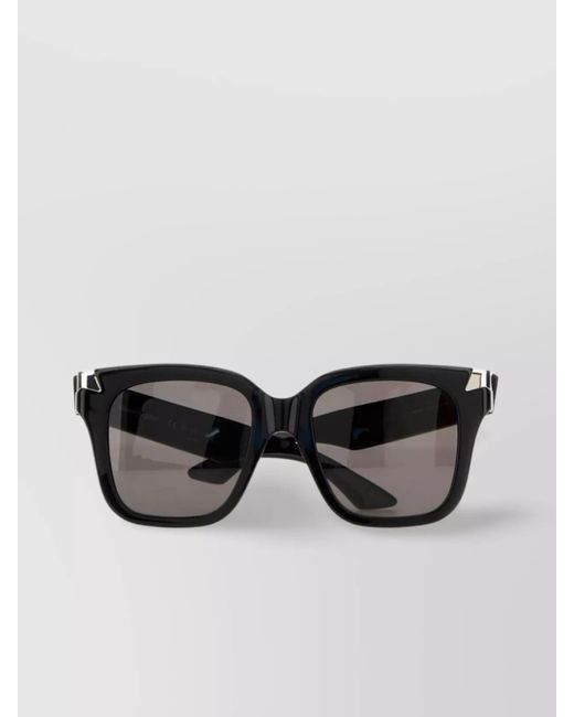 McQueen Black Acetate Punk Rivet Sunglasses