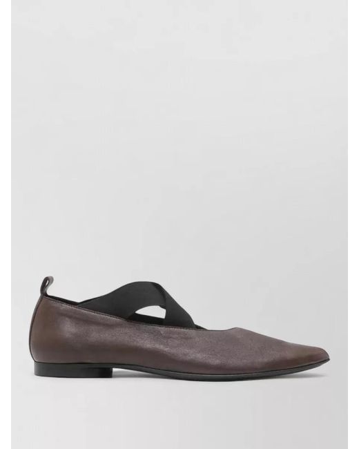 Uma Wang Multicolor Pointed Toe Leather Flat Ballerina Shoes