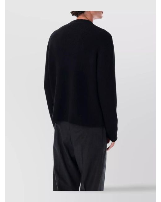 BERNER KUHL Blue Ribbed Knit Sweater Long Sleeves Design for men