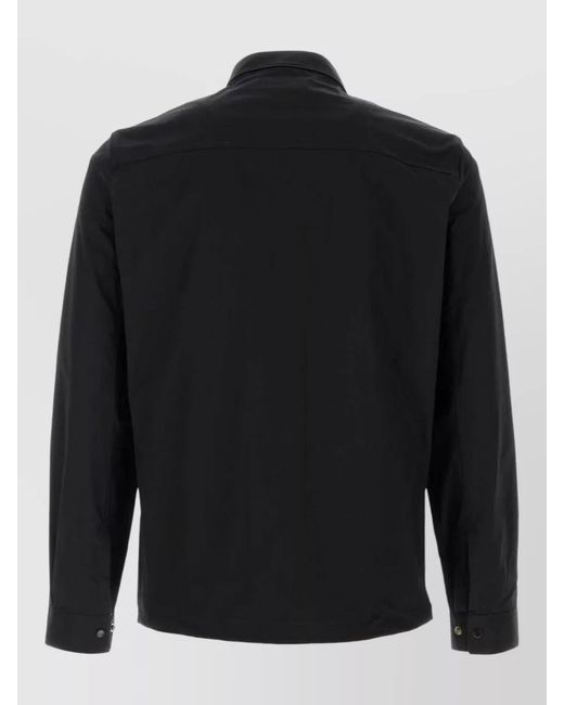 C P Company Black Cotton Regular-Fit Lightweight Jacket for men