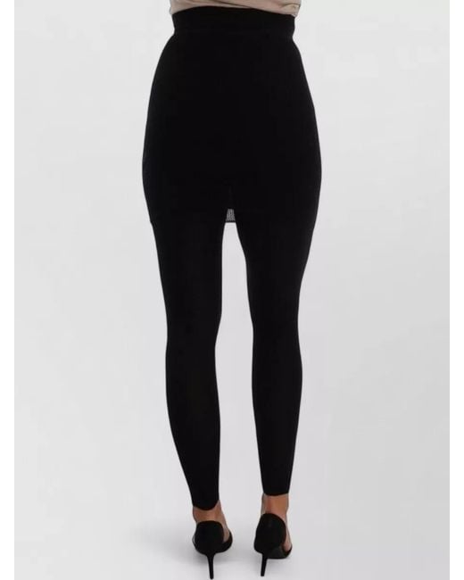 Dolce & Gabbana Black Cashmere Silk High-Rise Fitted Skirt